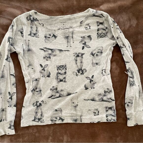 Set of 2 Carter’s Little Girls Pyjama Animal Print Size 6T - Picture 9 of 10